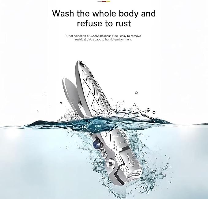 Stainless Steel Nail Clippers Set 3 in 1 Toenail and Fingernail Clippers with Nail File, Manicure and Pedicure personnal Care Tool Thick toenail Cutter for Men, Women, Seniors, Gift