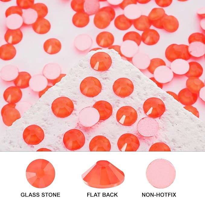 Novani 3000 Pieces Flatback Rhinestones Glass Round Gems Neon-Hyacinth Crystals for Nail Art DIY Crafts Clothes Shoes,SS8,2.3-2.5mm