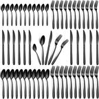Hunnycook 60-Piece Black Silverware Set by Dedicatedtoenhancingyourdiningexperience