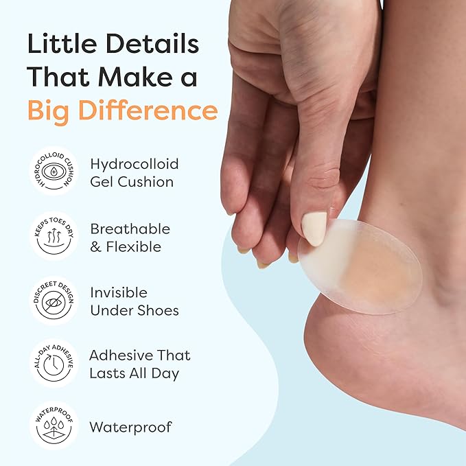 ZenToes Hydrocolloid Bunion Pads - Waterproof Gel Cushions for Bunion Relief, Blister Prevention & Foot Protection - Invisible, Breathable, All-Day Adhesive - 15 Count