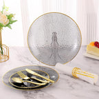 150 Pcs Black Plastic Dinnerware Set, Disposable Plates - Image 7