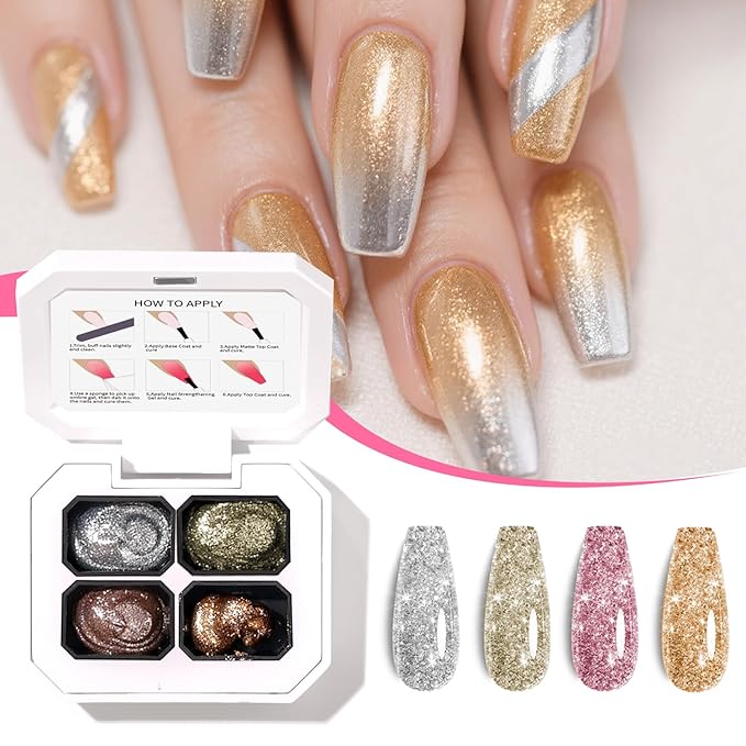 AIJIMEI Ombre Gel, Gradient Painting Gel, Ombre Gel Nail Polish, Including 100 Nail Sponges And Grabbing Pen Suitable For Salons And Family DIY (B1)
