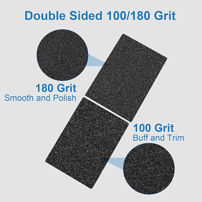 Nail Buffers (50 Pack), Mini Buffer Block Nail File for Acrylic Nails and Natural Nails, 100/180 Grit Nail Buffer Block Bulk Buffing Blocks for Nail Buff Professional Manicure File Blocks Set Black