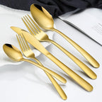 Hunnycook 60-Piece Gold Silverware Set - Image 4