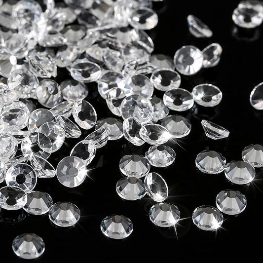 Novani Rhinestones Glass Rhinestones for Crafts Nail Gems Clear Stones Jewels Round Gemstones Non-Hotfix Crystal,SS16,1440 Pieces,Transparent