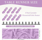 8 Pack Lavender Cheesecloth Table Runner 17x108 inch Boho Gauze Cheese Cloth - Image 2
