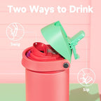 24 oz Insulated Water Bottle for Women: Meoky Stainless Steel Water Bottle - Image 2