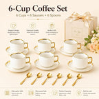 Ceramic Coffee Cup and Saucer Set - Image 4