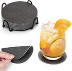 Faux Leather Drink Coasters by Chitomars