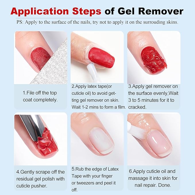 LOUINSTIC 15 ml Gel Nail Remover – Professional & Fast Gel Polish Remover, Acetone-Free Gel Remover for Nails, Quick 2–5 Min No-Soak & No-Foil Removal, Non-Irritating Nail Care Solution for Home DIY