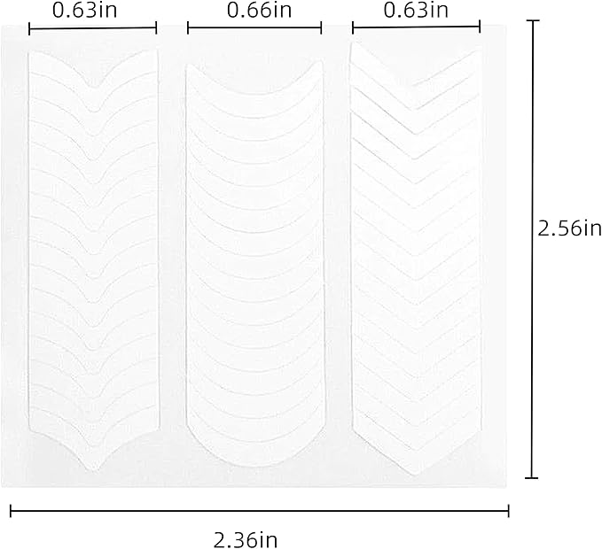 French Manicure Stickers - Nail Decals, DIY Nail Art, 4608 Pieces in a 4-Pack