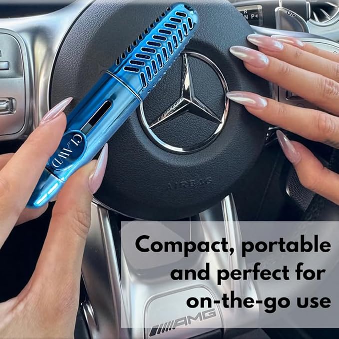 CLAWD Nail Brush for Cleaning Fingernails | Soft Bristle Portable Travel Nail Cleaner Brush for Women | Blue