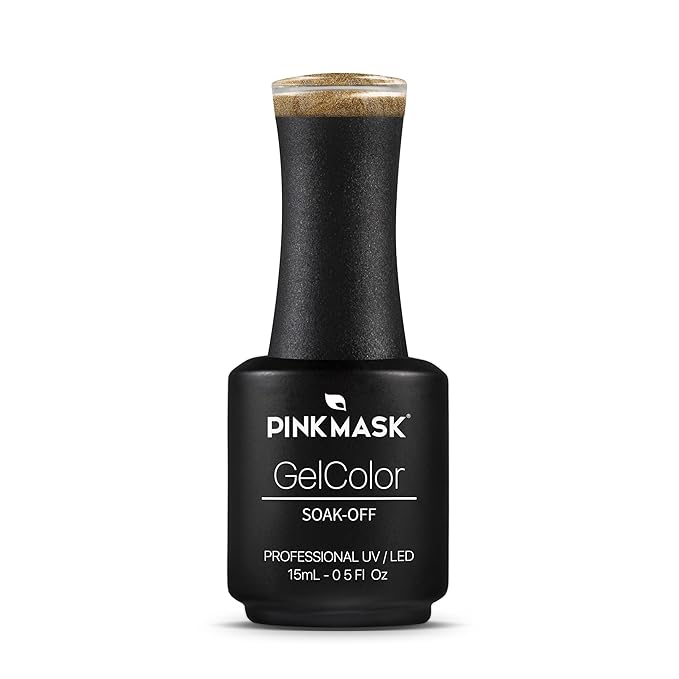 PINK MASK Gel Color Nail Polish Saturn - Col. Planetary Brilliance 15ml / o.5 oz - UV/LED Gel Polish, Non Wipe, Long Lasting, Soak Off Formula