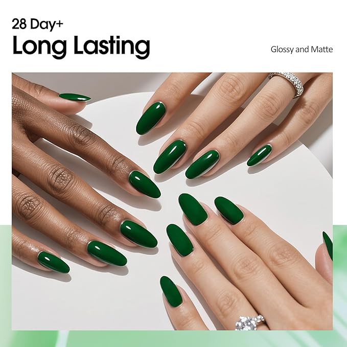 VENALISA Green Gel Nail Polish 1 Pcs 10ML Dark Green Gel Polish Soak Off Salon Manicure DIY at Home Nail Art For Girls Women