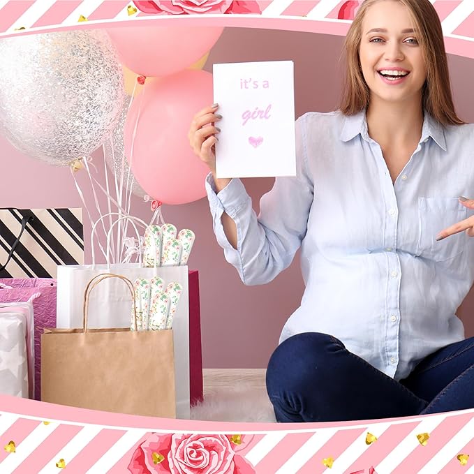 50 Pcs Floral Baby Shower Favors Decorations Baby Sower Favors Games Winners Prizes Gifts Bulk Pink Emery Board Nail Files Gender Reveal Party Favors Souvenirs Gift Bags Stuffers for Guests