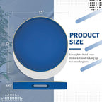 13" Blue Decorative Tray, Plastic Round Serving Tray - Image 2