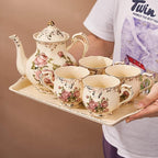 YOLIFE Ceramic Rose Serving Tray, Decorative Platter - Image 3