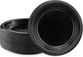 PLASTICPRO 200 PCS Black Plastic Plates Light Weight 7 Inch Plastic Dinner by PLASTICPRO