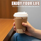 25 Pack 12 oz Disposable Cups Paper Coffee Cups - Image 2