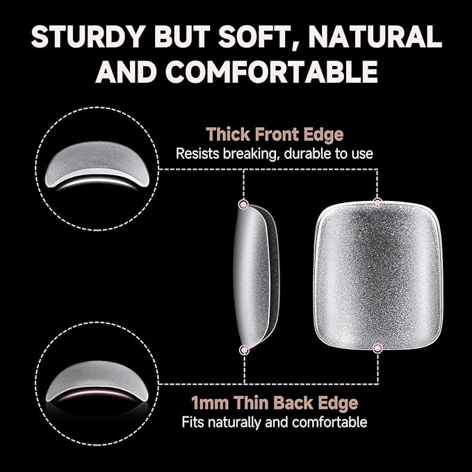 UNA GELLA Toe Nail Tips 504Pcs - Full Cover Matte Squavol Toe Nails Soft Gel Pre-file Gel Toe Nail Tips For Toe Nail Extensions Home DIY Nail Salon Soak Off 15 Sizes