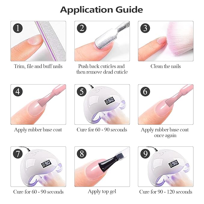 RARJSM Rubber Base Gel for Nails Sheer Pink,Builder Extension Gel,Rubber Base Coat Nude Gelpolish,Shimmer Natural Pink GelNailPolish Nail Strengthener Soak Off Curing Requires 1 Bottle 15ml
