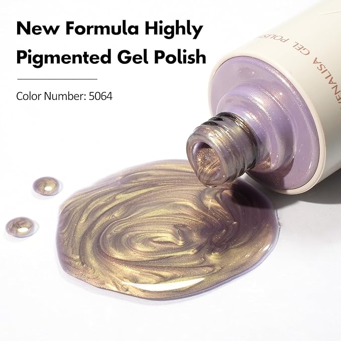 VENALISA Mermaid Purple Gold Glitter Gel Nail Polish 1 Pcs 10ML Soak Off Salon Manicure DIY at Home Nail Art For Girls Women