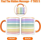 F This S Secret Hidden Message Coffee Mug, 11OZ Ceramic Orange Cup | Funny - Image 2