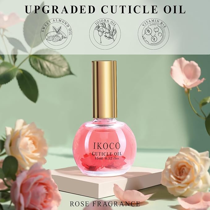 Nail Soaking Bowl, IKOCO Gel Nail Polish Remover Kit with Manicure Bowl, Cuticle Oil, Easily Soak off Dip Powder Remover for Salon-Quality Results at Home, Pink