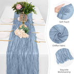 25 Pack Dusty Blue Cheesecloth Table Runner 17 x 108 Inch Gauze Table Runner - Image 5