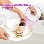 Gifturbo White Round Serving Tray, Decorative Serving Trays - Image 3