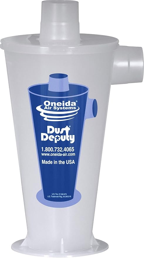 Oneida Air Systems Dust Deputy DIY Anti-Static Retrofit Cyclone Separator for Wet/Dry Shop Vacuums (DD DIY)
