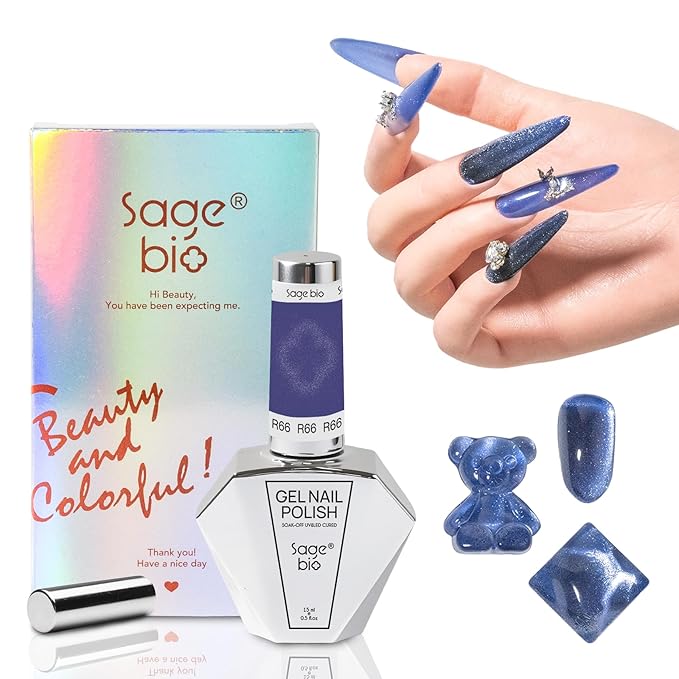 Multifunctional Cat Eye Gel Nail Polish, No Base or Top Coat Required, 15ml, Lasts Up to 4 Weeks, UV/LED Cured, Easy Application, R66