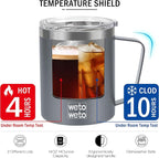 WETOWETO 14 oz Coffee Mug, Vacuum Insulated Camping Mug - Image 4