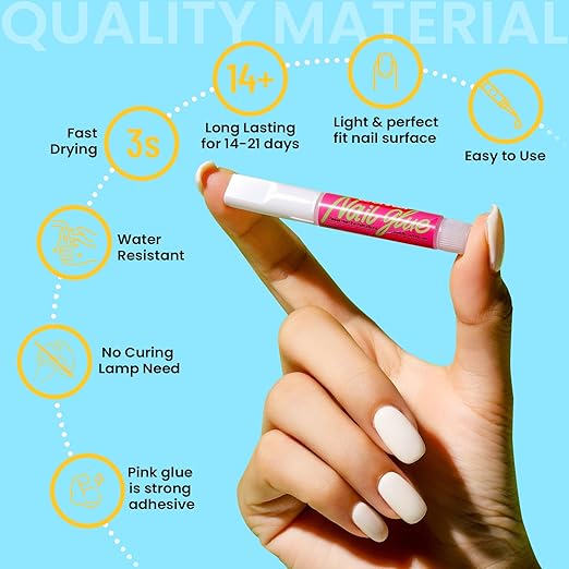 Teenitor Nail Glue for Acrylic Nails, 15pcs Press on Nail Glue Strong, Best Nail Glue for Press on Nails Long Lasting Nail Glue for Nail Tips