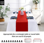 SiinvdaBZX 12 Pcs Red Satin Table Runner 12 x 108 inches Long | Bright Smooth - Image 3