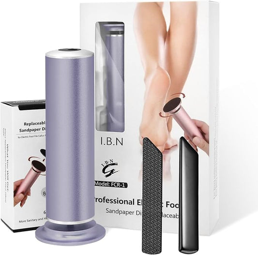 Electric Foot Callus Remover with Hand Callus Remover, Adjustable Speed Professional Electric Foot File Filer Sander Pedicure Tools for Feet Heel Dead Cracked Skin Women Men Use (Gray)