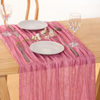 2 Pack Mauve Cheesecloth Table Runner10ft Rustic Sheer Gauze Runner | - Image 5