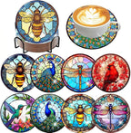 ijbnhd 8 Pcs Animals Diamond Painting Coasters | by ijbnhd