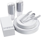 FOCUSLINE 175 Count Silver Dinnerware Set by FOCUSLINE