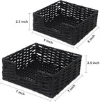 2 Pack Square Napkin Holder Rattan Napkin Holders - Image 2