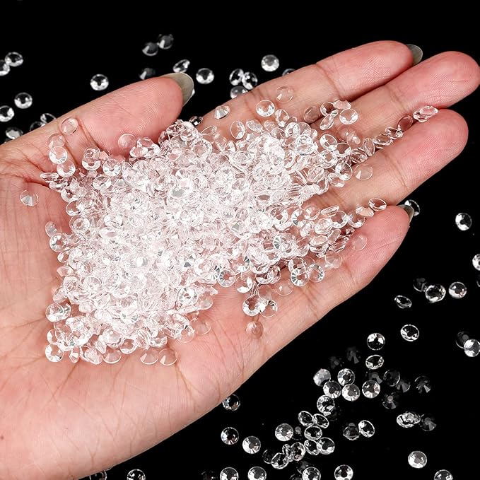 Novani Rhinestones Glass Rhinestones for Crafts Nail Gems Clear Stones Jewels Round Gemstones Non-Hotfix Crystal,SS30,288 Pieces,Transparent
