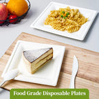 150 Piecs Compostable Square Paper Plates, 10 inch - Image 6