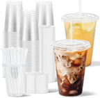 Clawsoff 100 Pack 16 oz Disposable Clear Plastic Cups by BuyNow