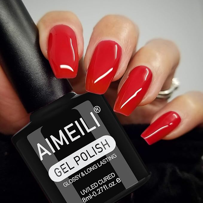 AIMEILI Gel Nail Polish, Hema Free, Cruelty Free, Vegan, Soak Off U V LED Nail Art for Women Girls Manicure Salon DIY Home - 1006 8ml