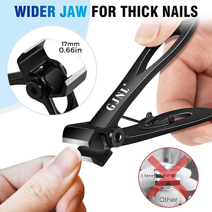 Stocking Stuffers for Men, Toenail Clippers for Seniors Thick Toenails, Large Toe Nail Clippers for Men with Wide Jaw & 360°Rotary Nail Clippers for Seniors, Christmas Xmas Presents Gifts for Adults