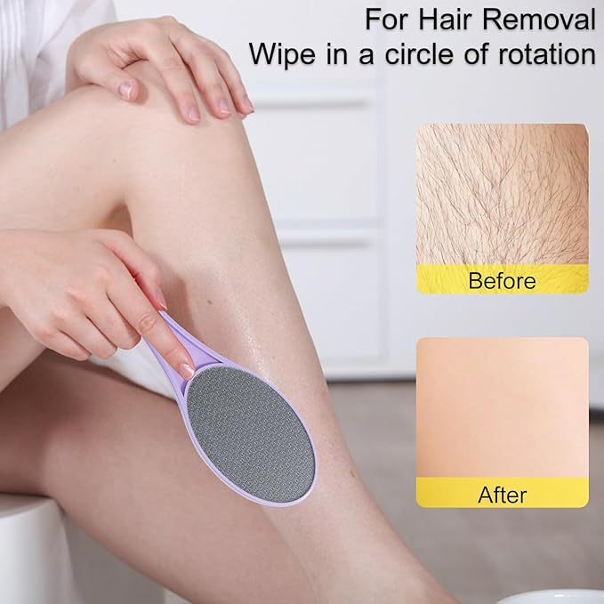 3 Pack Nano Glass Foot File Callus Remover for Feet, Double Sided Foot Scrubber, Dead Skin Remover, Hygienic Pedicure Tool, Hair Eraser for Softer and Smoother Feet and Hands,Green Blue Purple