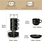MALACASA 4 OZ Porcelain Espresso Cups - Image 2