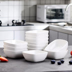 MALACASA 5 oz Porcelain Dip Bowls Set, 12 Pack Small Ramekins Stackable | - Image 8