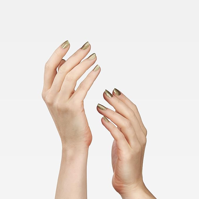 Mineral Fusion Dark Glitter Gold Nail Polish, Gold Rush 0.33 Fl Oz (Pack of 1)