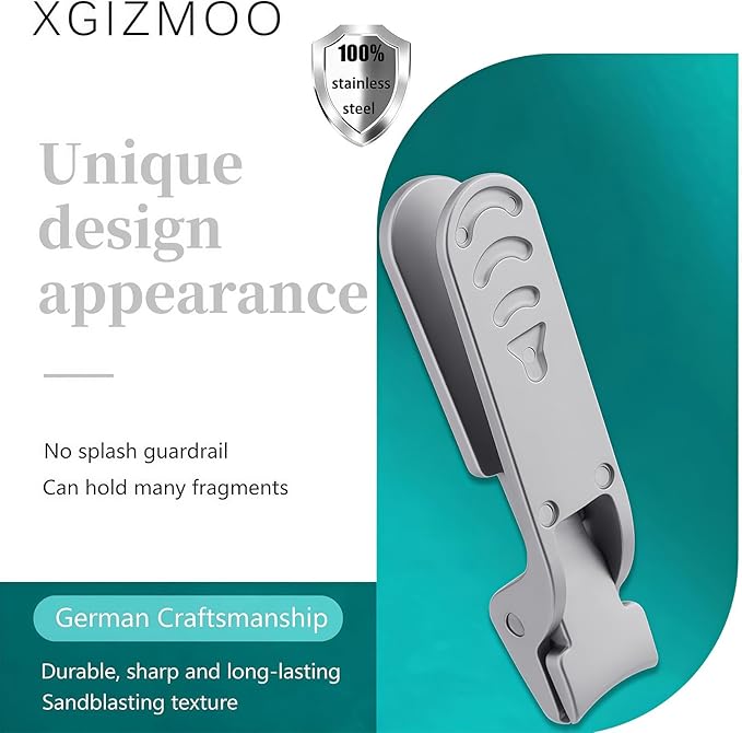 Small Finger Nail Clippers for Men with Catcher,Ultra Sharp Sturdy Fingernail and Toenail Clipper Cutters